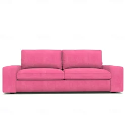 3-seat Sofa Cover Quilted 100% Cotton Slipcovers Solid Color KIVcover LITB PRIME cover