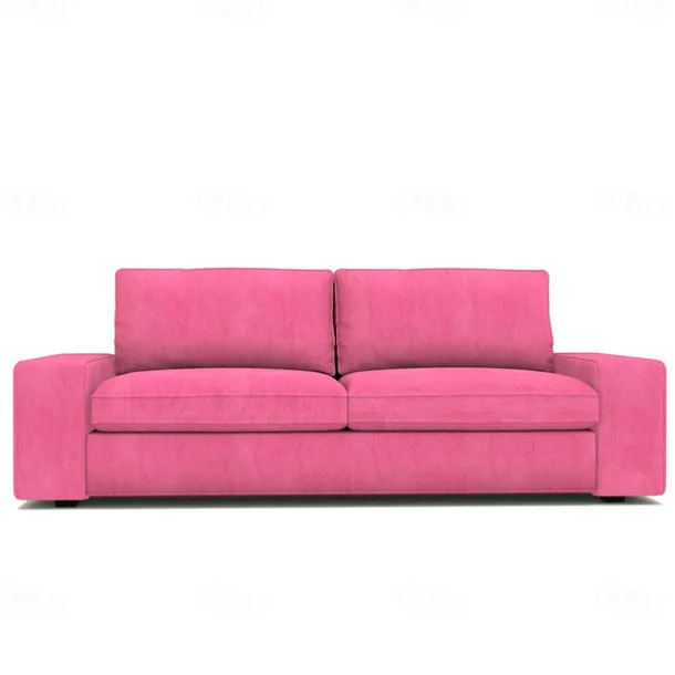 3-seat Sofa Cover Quilted 100% Cotton Slipcovers Solid Color KIVcover LITB PRIME cover