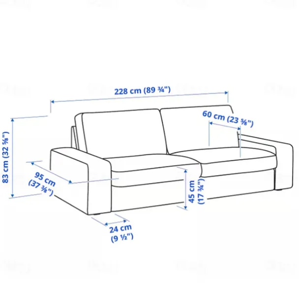 3-seat Sofa Cover Quilted 100% Cotton Slipcovers Solid Color KIVcover LITB PRIME cover