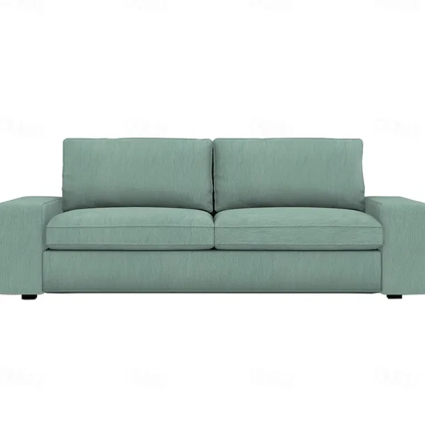 3-seat Sofa Cover Quilted 100% Cotton Slipcovers Solid Color KIVcover LITB PRIME cover