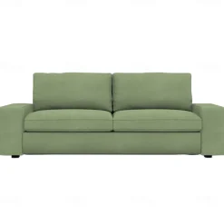 3-seat Sofa Cover Quilted 100% Cotton Slipcovers Solid Color KIVcover LITB PRIME cover