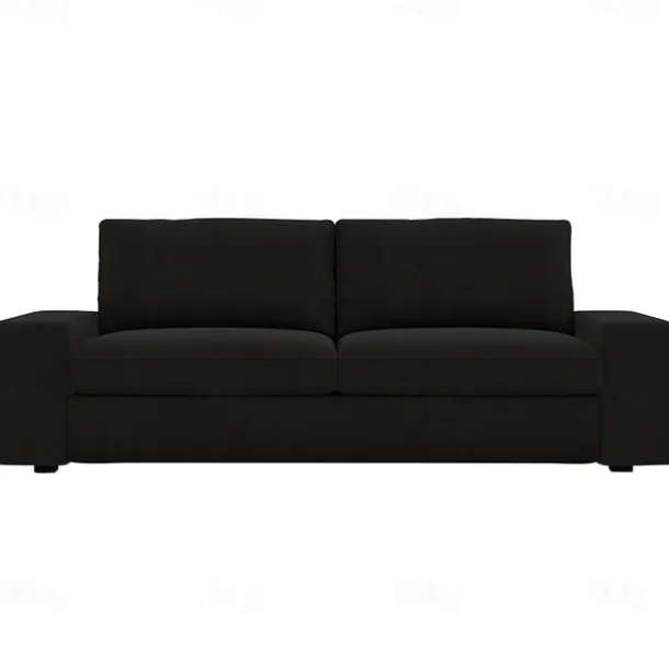 3-seat Sofa Cover Quilted 100% Cotton Slipcovers Solid Color KIVcover LITB PRIME cover