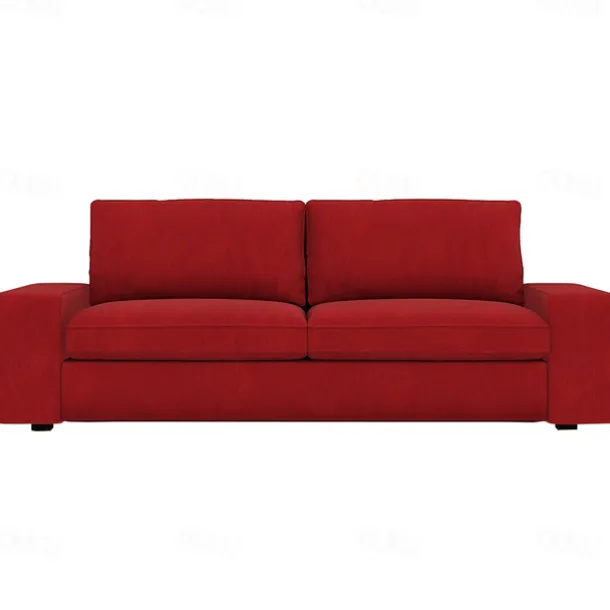 3-seat Sofa Cover Quilted 100% Cotton Slipcovers Solid Color KIVcover LITB PRIME cover