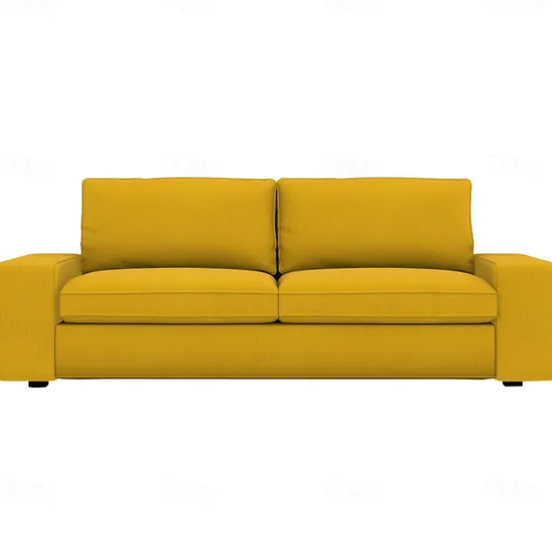 3-seat Sofa Cover Quilted 100% Cotton Slipcovers Solid Color KIVcover LITB PRIME cover