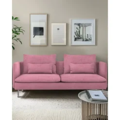 3-Seat Sofa Cover with Fine Linen Armrests Slipcovers Solid Color SODERcover LITB PRIME cover