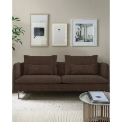 3-Seat Sofa Cover with Fine Linen Armrests Slipcovers Solid Color SODERcover LITB PRIME cover