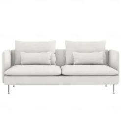 3-Seat Sofa Cover with Fine Linen Armrests Slipcovers Solid Color SODERcover LITB PRIME cover