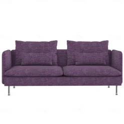 3-Seat Sofa Cover with Fine Linen Armrests Slipcovers Solid Color SODERcover LITB PRIME cover