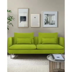 3-Seat Sofa Cover with Fine Linen Armrests Slipcovers Solid Color SODERcover LITB PRIME cover