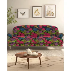 2seater Sofa Cover Floral Quilted 100% Cotton Slipcovers ESSEBODAcover LITB PRIME cover