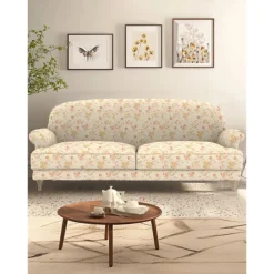 2seater Sofa Cover Floral Quilted 100% Cotton Slipcovers ESSEBODAcover LITB PRIME cover