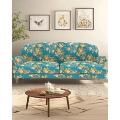 2seater Sofa Cover Floral Quilted 100% Cotton Slipcovers ESSEBODAcover LITB PRIME cover