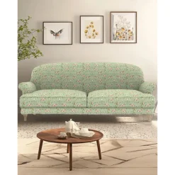 2seater Sofa Cover Floral Quilted 100% Cotton Slipcovers ESSEBODAcover LITB PRIME cover