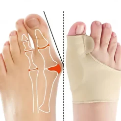 Sebs Foot Protector Foot Care Hallux Valgus Corrector High Elastic Day and Night Toe Splitter Foot Cover with Silicone