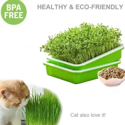 Seed Sprouter Tray, BPA Free PP Soil-Free Big Capacity Healthy Wheatgrass Grower Sprouting Container Kit For Garden Home Office