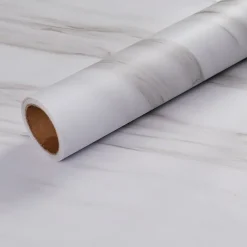 Self Adhesive Marble Wallpaper Waterproof Oil Proof Thickened Matte Surface Kitchen Decoration Refurbished Sticker Furniture Protection Film 3 Meters