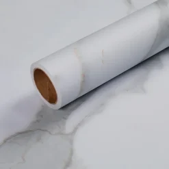 Self Adhesive Marble Wallpaper Waterproof Oil Proof Thickened Matte Surface Kitchen Decoration Refurbished Sticker Furniture Protection Film 3 Meters