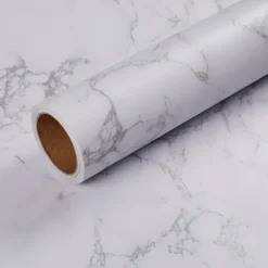 Self Adhesive Marble Wallpaper Waterproof Oil Proof Thickened Matte Surface Kitchen Decoration Refurbished Sticker Furniture Protection Film 3 Meters
