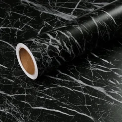 Self Adhesive Marble Wallpaper Waterproof Oil Proof Thickened Matte Surface Kitchen Decoration Refurbished Sticker Furniture Protection Film 3 Meters