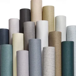 Self Adhesive PVC Waterproof Oil-Proof Burlap Texture Wallpaper Contact Paper Wall Bathroom Kitchen Furniture Renovation Wall Sticker 300*60cm