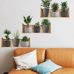 Self-Adhesive 3D Plant Wall Stickers - Waterproof, Dirt-Resistant, Easy Peel-and-Stick Decals for Living Room, Bedroom, Kitchen, and Office - Transform Your Home