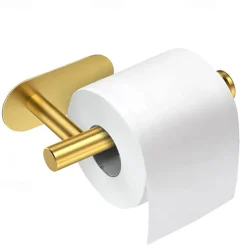 Self-adhesive Toilet Paper Holder Wall Mounted Bathroom 304 Stainless Steel Paper Towel Rack Toilet Multi-Function Toilet Paper Rack Perforated Paper Towel Rack