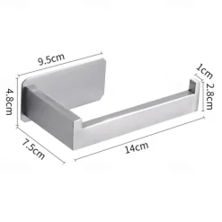 Self-adhesive Toilet Paper Holder Wall Mounted Bathroom 304 Stainless Steel Paper Towel Rack Toilet Multi-Function Toilet Paper Rack Perforated Paper Towel Rack