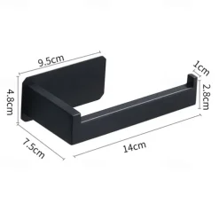 Self-adhesive Toilet Paper Holder Wall Mounted Bathroom 304 Stainless Steel Paper Towel Rack Toilet Multi-Function Toilet Paper Rack Perforated Paper Towel Rack