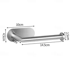 Self-adhesive Toilet Paper Holder Wall Mounted Bathroom 304 Stainless Steel Paper Towel Rack Toilet Multi-Function Toilet Paper Rack Perforated Paper Towel Rack
