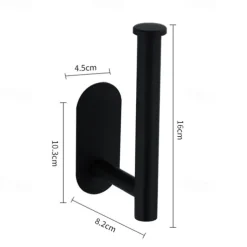 Self-adhesive Toilet Paper Holder Wall Mounted Bathroom 304 Stainless Steel Paper Towel Rack Toilet Multi-Function Toilet Paper Rack Perforated Paper Towel Rack