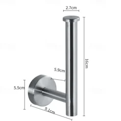 Self-adhesive Toilet Paper Holder Wall Mounted Bathroom 304 Stainless Steel Paper Towel Rack Toilet Multi-Function Toilet Paper Rack Perforated Paper Towel Rack