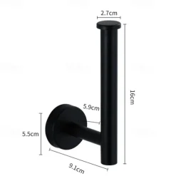 Self-adhesive Toilet Paper Holder Wall Mounted Bathroom 304 Stainless Steel Paper Towel Rack Toilet Multi-Function Toilet Paper Rack Perforated Paper Towel Rack