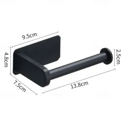 Self-adhesive Toilet Paper Holder Wall Mounted Bathroom 304 Stainless Steel Paper Towel Rack Toilet Multi-Function Toilet Paper Rack Perforated Paper Towel Rack