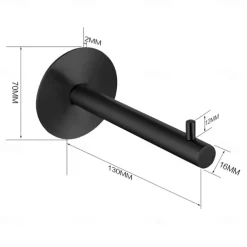 Self-adhesive Toilet Paper Holder SUS304 Stainless Steel Roller Paper Matte Black Storage Rack Tissue Roll Hanger Bathroom Paper Towel Dispenser Office Toilet Paper Holder