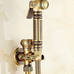 Self-Cleaning Bidet Antique Copper Single Hole Brushed Chrome