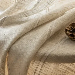 Semi Transparent Screen Curtain One Panel Modern Minimalist Style With Thickened Hemp Cotton Window Screen Living Room Bedroom Dining Room Study Room