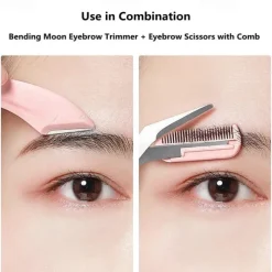 1Set Eyebrow Trimming Knife Eyebrow Face Razor For Women Professional Eyebrow Scissors With Comb Brow Trimmer Scraper Accesso