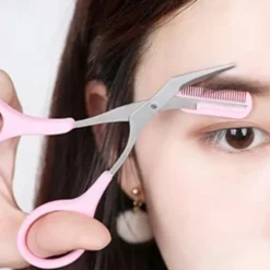 1Set Eyebrow Trimming Knife Eyebrow Face Razor For Women Professional Eyebrow Scissors With Comb Brow Trimmer Scraper Accesso