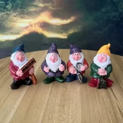 Set of Seven Dwarf Figurines - Home and Garden Décor, Perfect for Pot Decoration, Resin Craftsmanship Collection