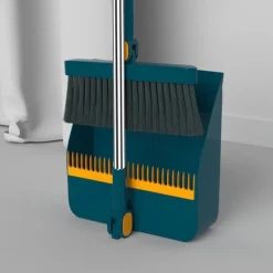 1set/2pcs Broom And Dustpan Set For Home, Upright Dustpan And Broom Combo Set, Sweeping Office Kitchen Wood Floor Pet Hair, Cleaning Supplies For Indoor Housewarming Gift