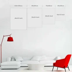 seven white horses galloping animal decorative painting