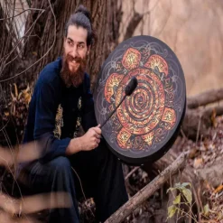 Shaman Drum Tree of Life Siberian Shaman Drum Decorative Music Lover Frame Drum Craft