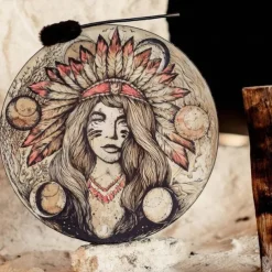 Shaman Drum Tree of Life Siberian Shaman Drum Decorative Music Lover Frame Drum Craft