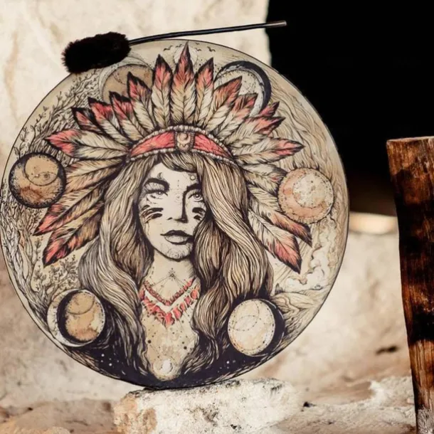 Shaman Drum Tree of Life Siberian Shaman Drum Decorative Music Lover Frame Drum Craft