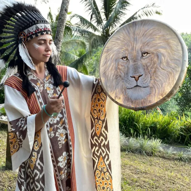 Shaman Drum Tree of Life Siberian Shaman Drum Decorative Music Lover Frame Drum Craft