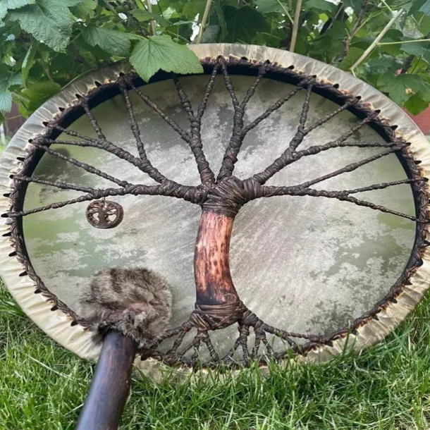 Shaman Drum Tree of Life Siberian Shaman Drum Decorative Music Lover Frame Drum Craft