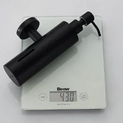 Shampoo Dispenser for Shower,Matte Black Stainless Steel Wall Mounted Press Type Soap Dispenser