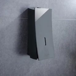 Shampoo Dispenser for Shower,Wall Mount Soap/Shampoo/Lotion Shower Dispenser System Cool Matte Black Constraction ABS 1pc Wall Mounted Push Button Handwash Machine 450ml