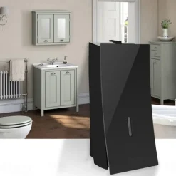 Shampoo Dispenser for Shower,Wall Mount Soap/Shampoo/Lotion Shower Dispenser System Cool Matte Black Constraction ABS 1pc Wall Mounted Push Button Handwash Machine 450ml