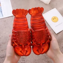 Shark Slippers Creativity Comfort Funny Lobster Slippers Big Size Slippers, Pool, Beach & Shower Shoes Casual Shoes Sandals for Men Women & Kids Summer Sandals